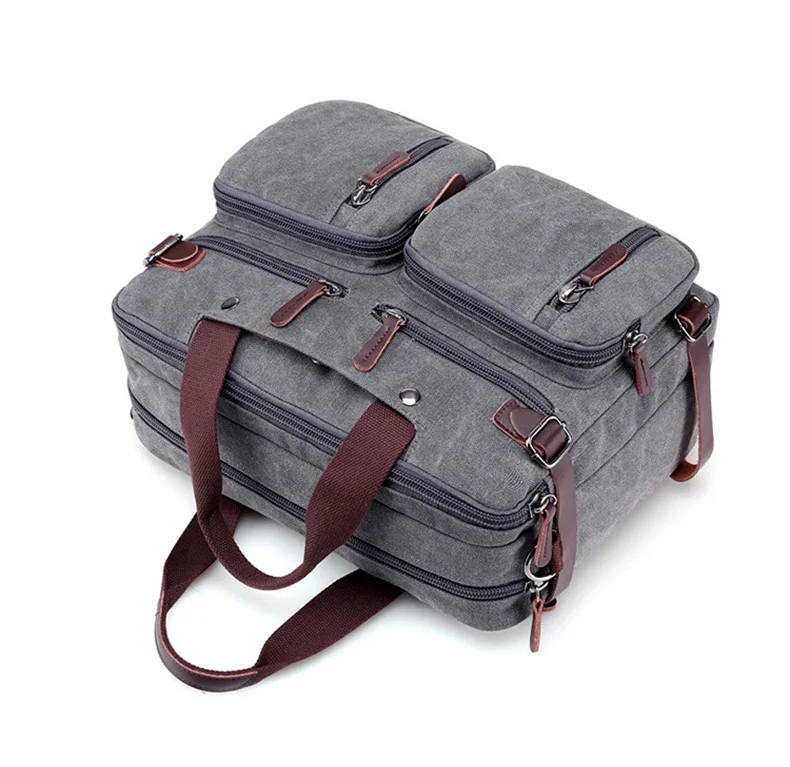 Men Canvas Briefcase Business Laptop Handbag Large Messenger Shoulder Bag Big Casual Male Tote Back Bags Travel Suitcase XA162ZC