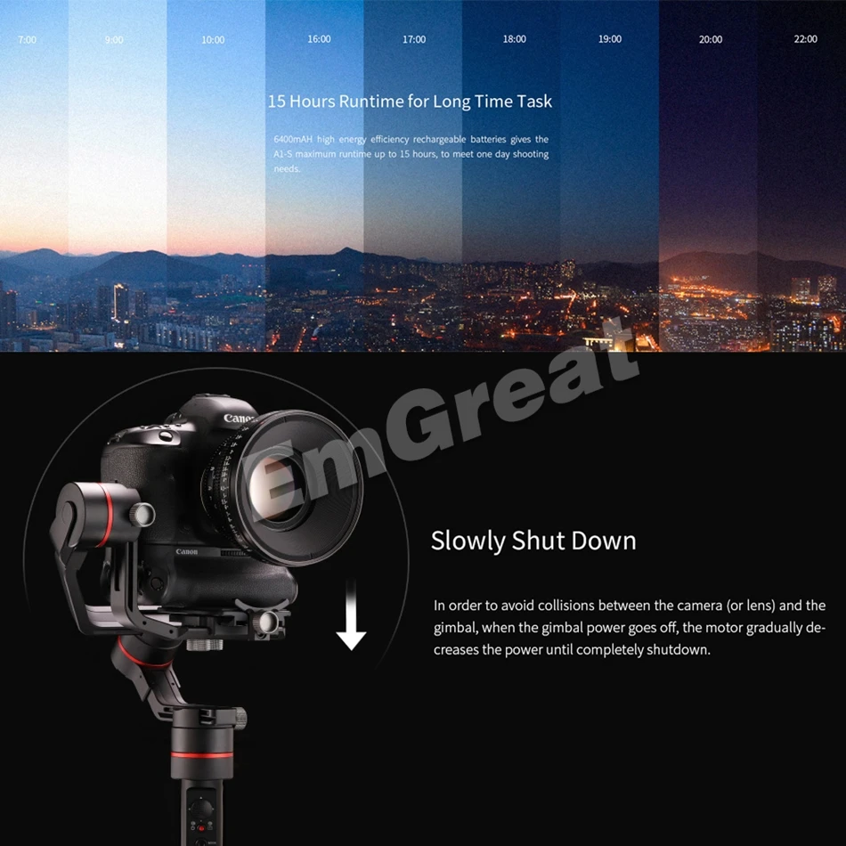 Accsoon A1-S 3-осевой ручной шарнирный стабилизатор для камеры GoPro 3,6 кг грузоподъемность полный визуальный без крышки Для беззеркальных цифровых зеркальных фотоаппаратов PK Zhiyun Crane 2 V2
