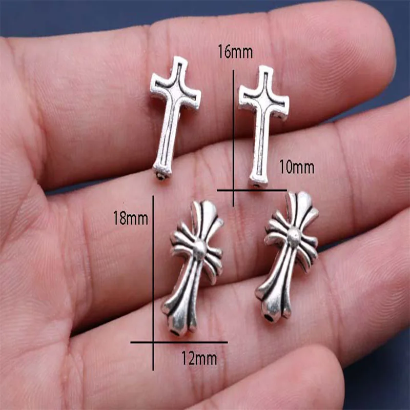 100 pieces. Hollow Jesus Cross Beaded Bracelet Necklace Medal. | Украшения и аксессуары