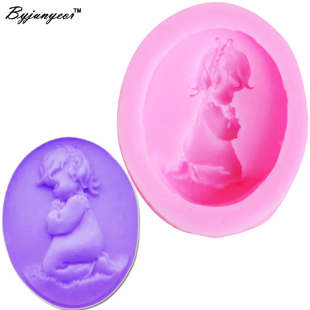 Byjunyeor M342 Baby Angel UV силиконовая форма помадка шоколадные конфеты леденец кристалл