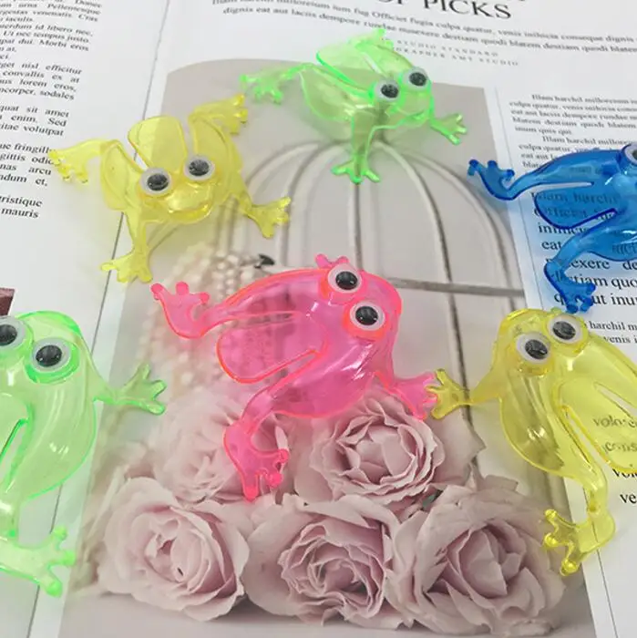 10 шт./лот прыгающие лягушки в ассортименте игрушка для малышей экшн фигурки