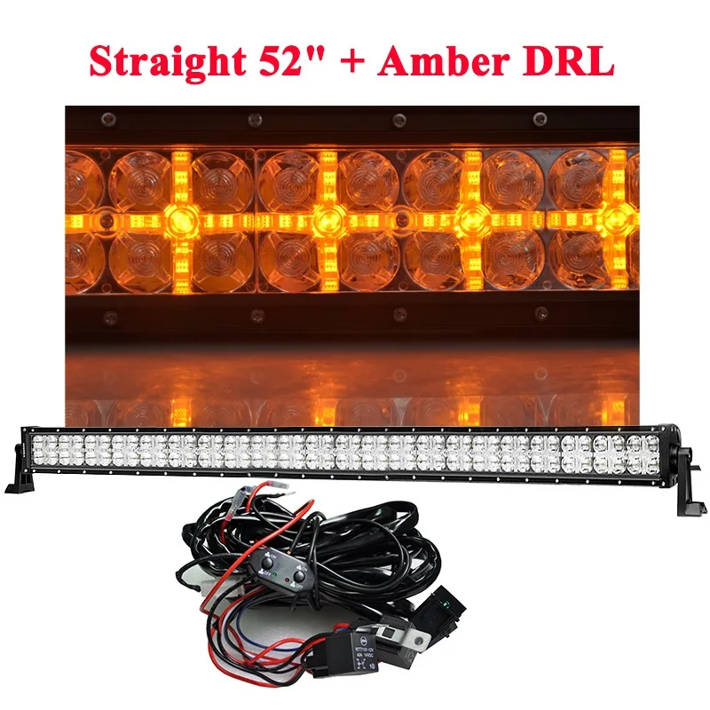 500W Amber(Wire Kit) CREK 22 32 42 5" 2 режима 7D внедорожный прямой светодиодный рабочий светильник, бар ATV SUV 4x4 светодиодный бар для грузовика 4WD 4x4 внедорожный внедорожник ATV грузовик - Цвет: 500W Amber(Wire Kit)
