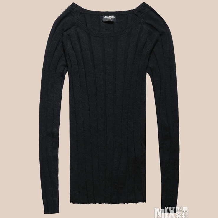 Мужской Хлопковый пуловер с длинным рукавом в полоску | Мужская одежда