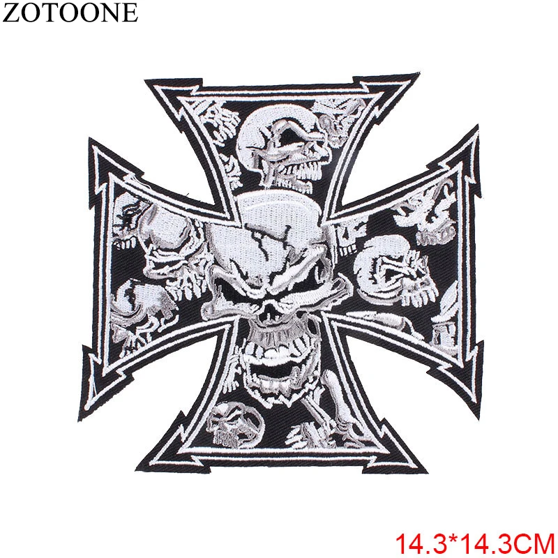 ZOTOONE Guns N Roses череп Тигр 3D Наклейка Крыло большая нашивка для одежды вышивка утюгом