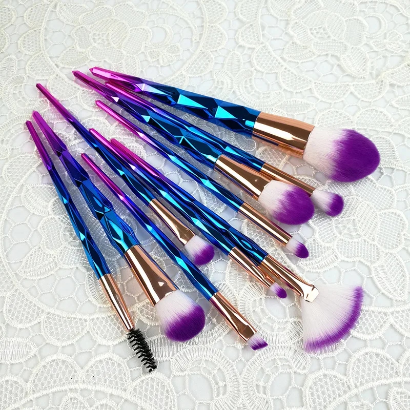 Синтетические кисти для макияжа лица премиум класса 10 шт./компл. набор кистей