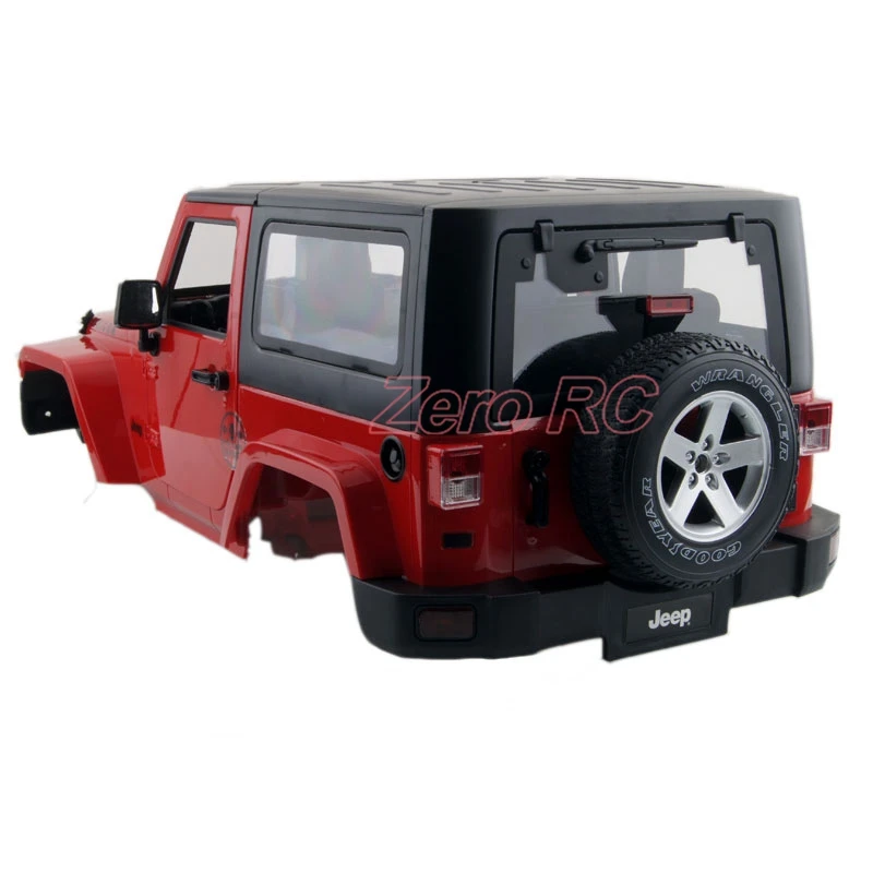 RC 1/10 масштаб красный твердый пластиковый JK JEEP WRANGLER резиновый корпус для RC4WD D90