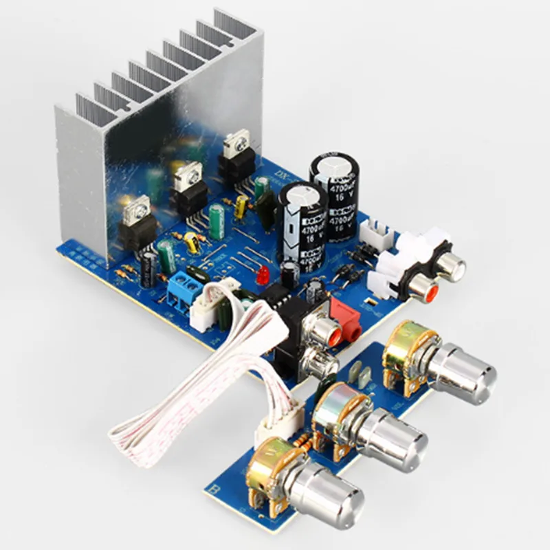 Placa amplificadora de potencia de subwoofer, doble AC12-15V, TDA2030, 2,1 canales, 15W + 15W + 30W, módulo terminado DIY