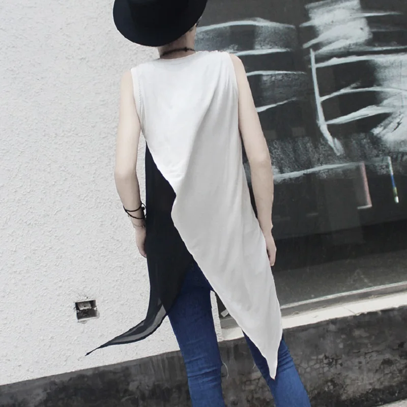 Асимметричная Новинка 2017 летняя повседневная Уличная одежда Женская цветная