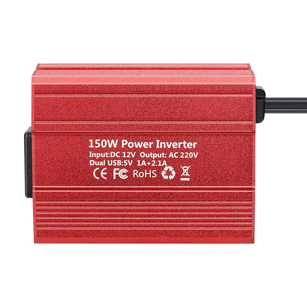 150 Вт автомобильный инвертор питания DC12V к AC110V/220 В двойной USB преобразователь