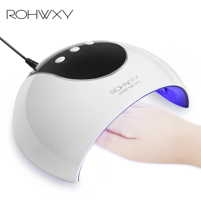 ROHWXY 24 Вт Светодиодный УФ ногтей гелем свет лампы Гель лак Сушилка Книги по