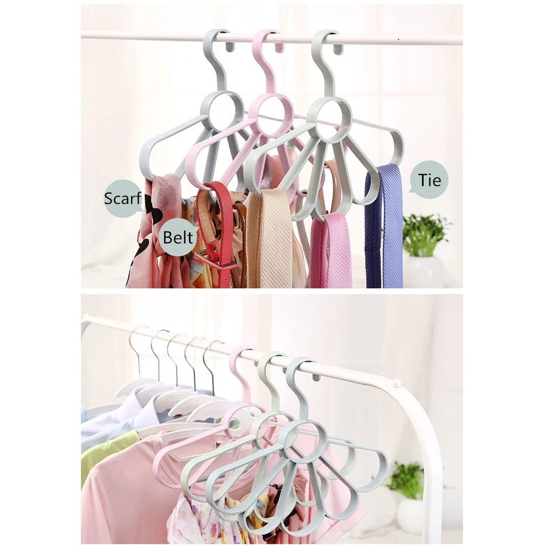 1 шт. многофункциональные пластиковые вешалки для одежды органайзер хранения