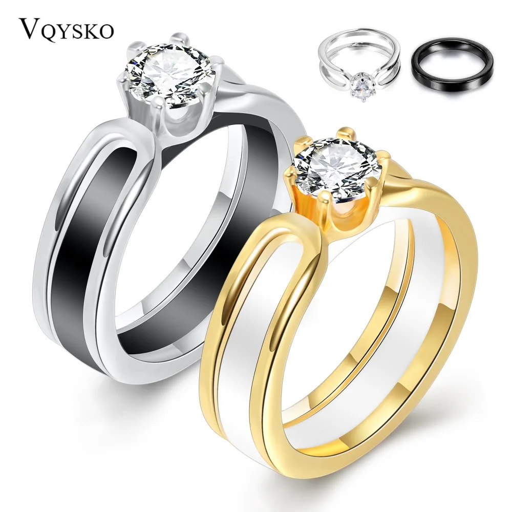 Двухслойные керамические обручальные кольца Lokaer | AliExpress