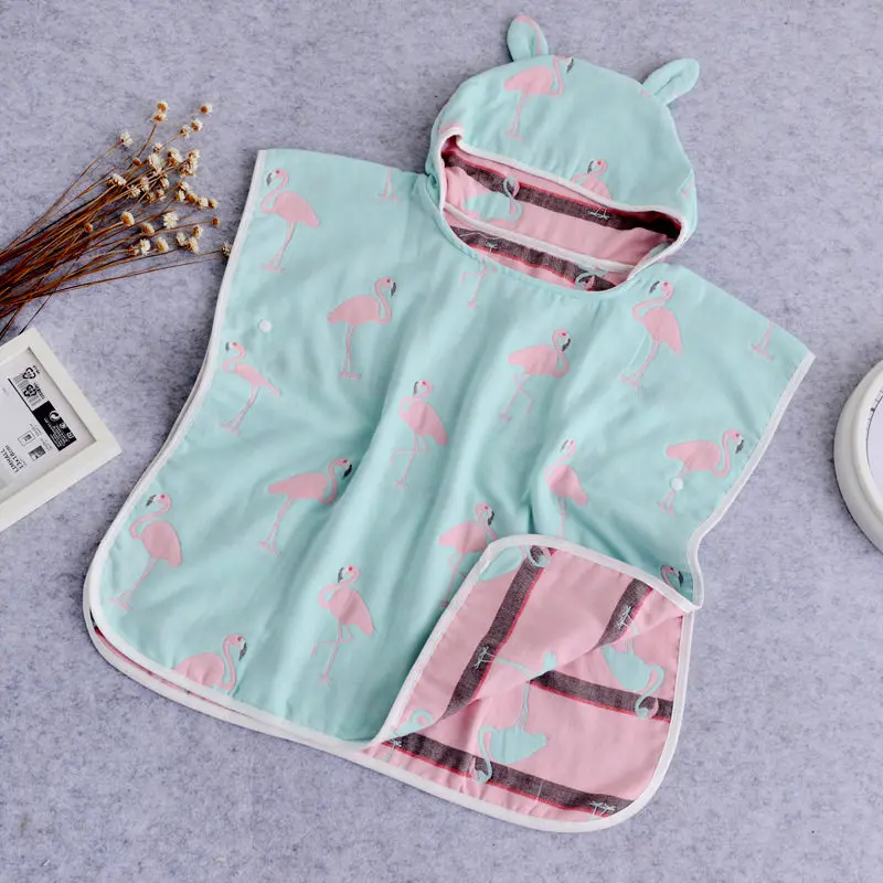 Baby Bath Towel for Newborns Child Hooded Baby Towel With Hood Muslin Baby Cotton Gauze Cloth New Born beach Towel for Children - Цвет: 10 Huolieniao
