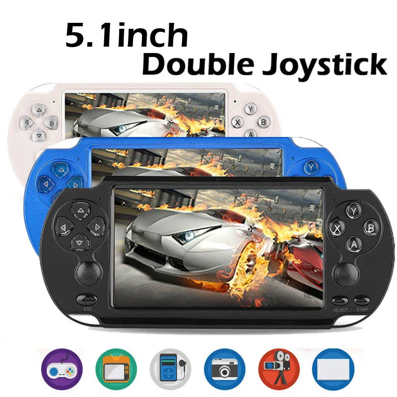 

Новый X9-S 5,1-дюймовый HD экран портативная игровая консоль 8 гб поддержка ТВ 32 бит 1000 Классический игровой плеер MP4 мультимедийная камера видео...