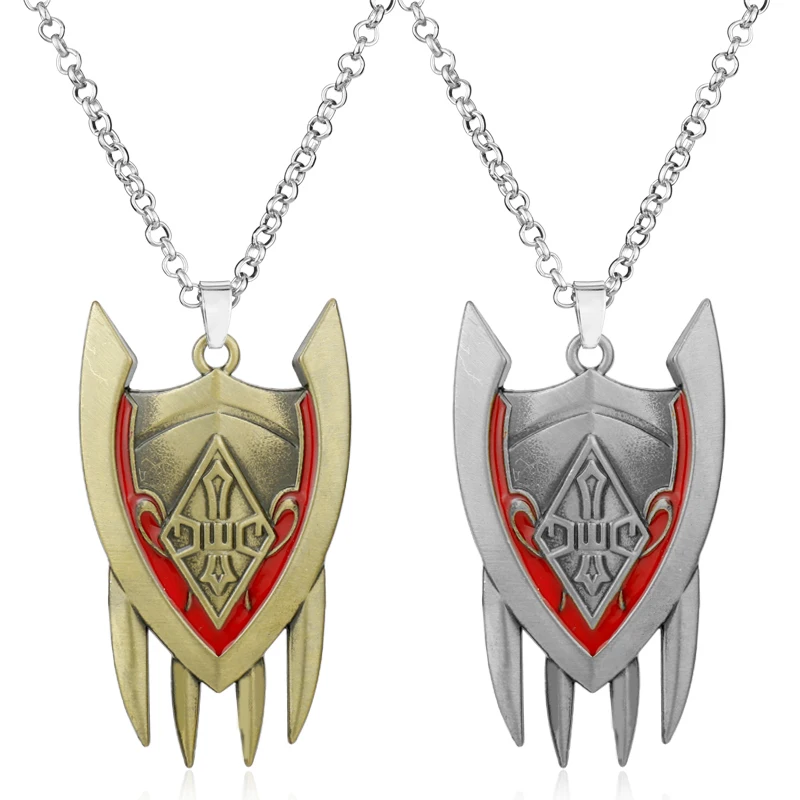MQCHUN игры Лига Легенд LOL полудракон Shyvana ожерелье с подвеской в виде щита оружие