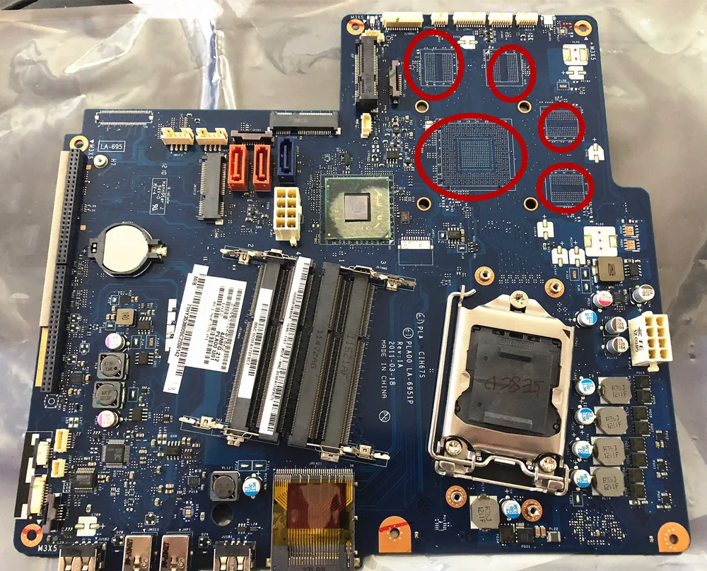 Относится к материнской плате Lenovo B520 AIO CIH67S системная плата 100% протестирована на