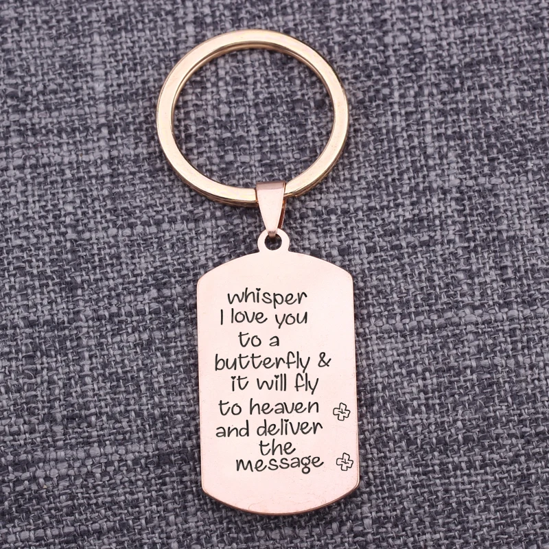 Pendant Jewelry Whisper I Love You To A Butterfly It Will Fly Heaven And Deliver The Message Dog Tag Keychain Souvenir Gift | Украшения и