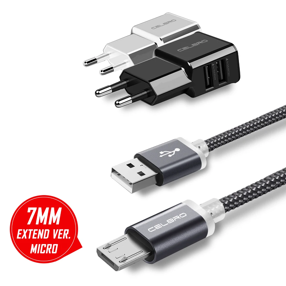 7 мм Длинный разъем Micro USB кабель для быстрой зарядки 2.4A мобильный сотовый телефон кабель для зарядного устройства 1 м/100 см для Oukitel k10000/k6000 Pro