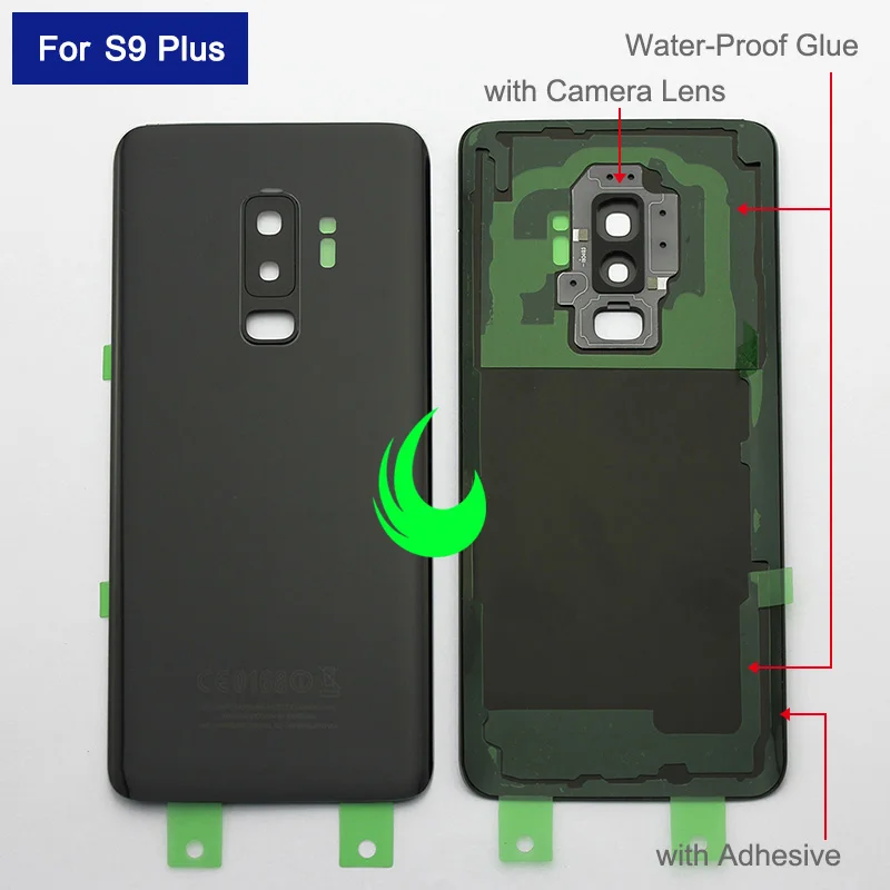 Задняя крышка батарейного отсека для Samsung Galaxy S9 G960 Plus G965 задний стеклянный корпус