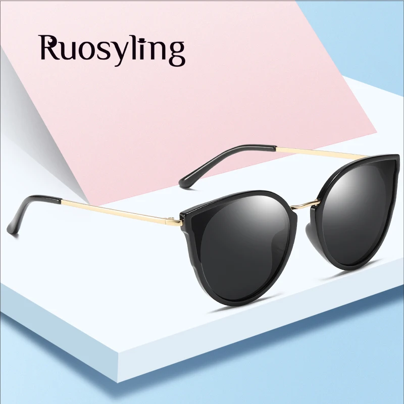 Ruosyling Модные солнцезащитные очки кошачий глаз для женщин и мужчин