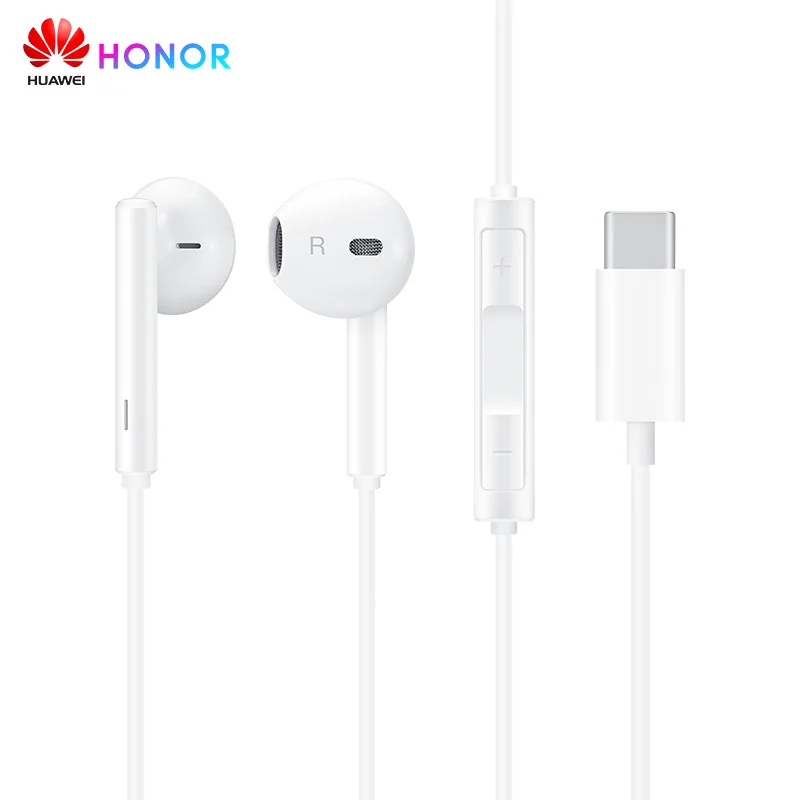 Huawei Honor официальный Классика Наушники Тип-C AM33 вкладыши гарнитура супер быстрое сопряжение Тип C для Honor 10 V10 Примечание 10 Коврики 10 20 P20