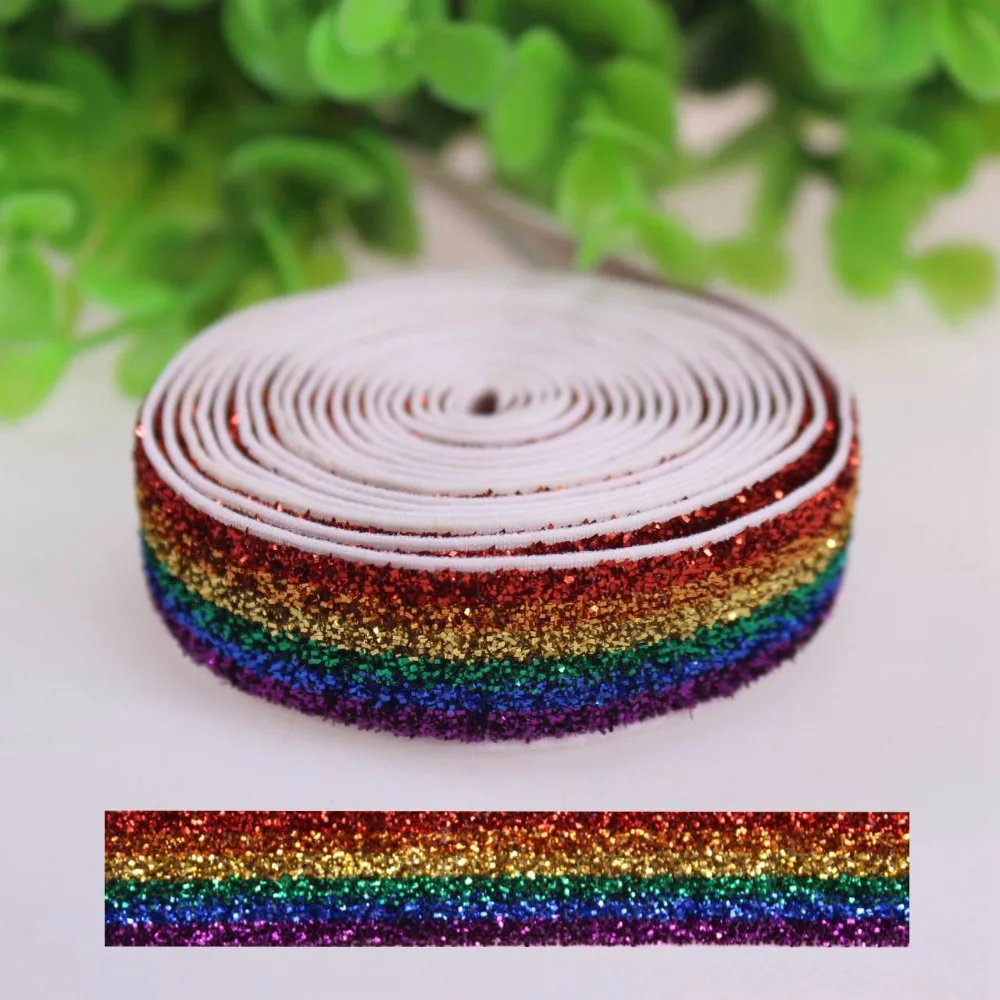 Ободок для волос ободок с бантом 5/8 дюйма 50 ярдов|velvet elastic|glitter elastic10 yard |