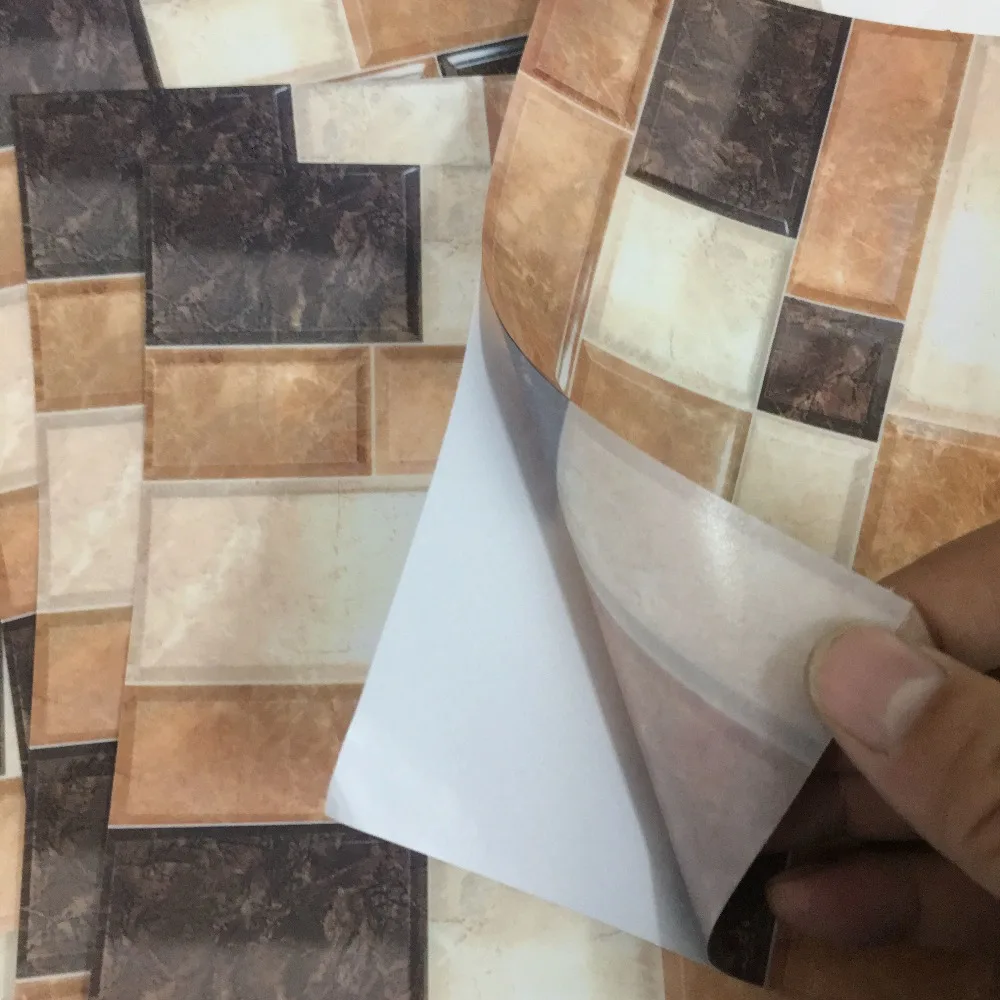 3D эффект геометрии DIY строчка булыжника плитки пол настенные наклейки для кухни ванная комната плитка искусство Фреска линия талии ПВХ настенные наклейки