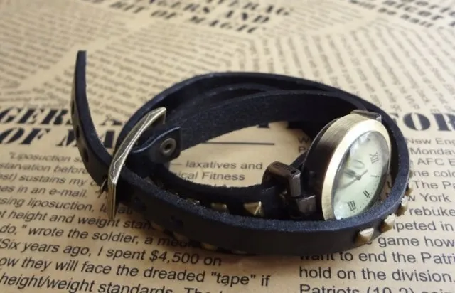 2013 New Arrivals High Quality Women Genuine Leather Vintage Watch|leather sports watch|leather jackleather chronograph watch |