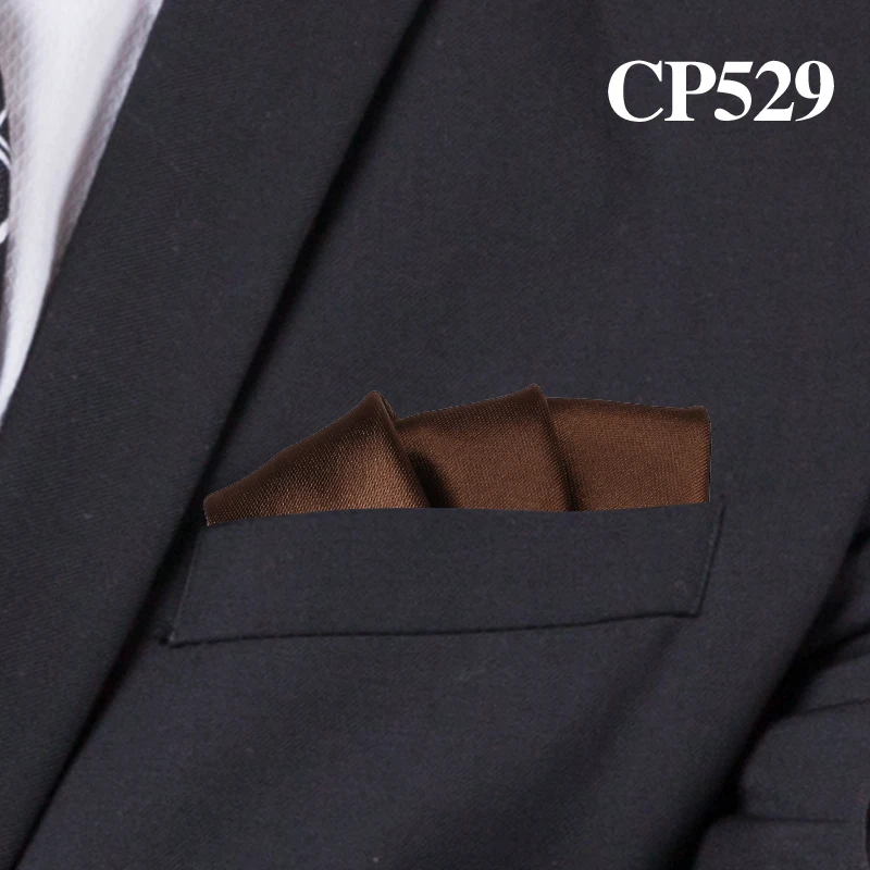 CP529 Атласный носовой платок для мужчин карамельный цвет мужские s костюмы Карманный квадратный бизнес полотенце для сундуков носовой платок - Цвет: CP529