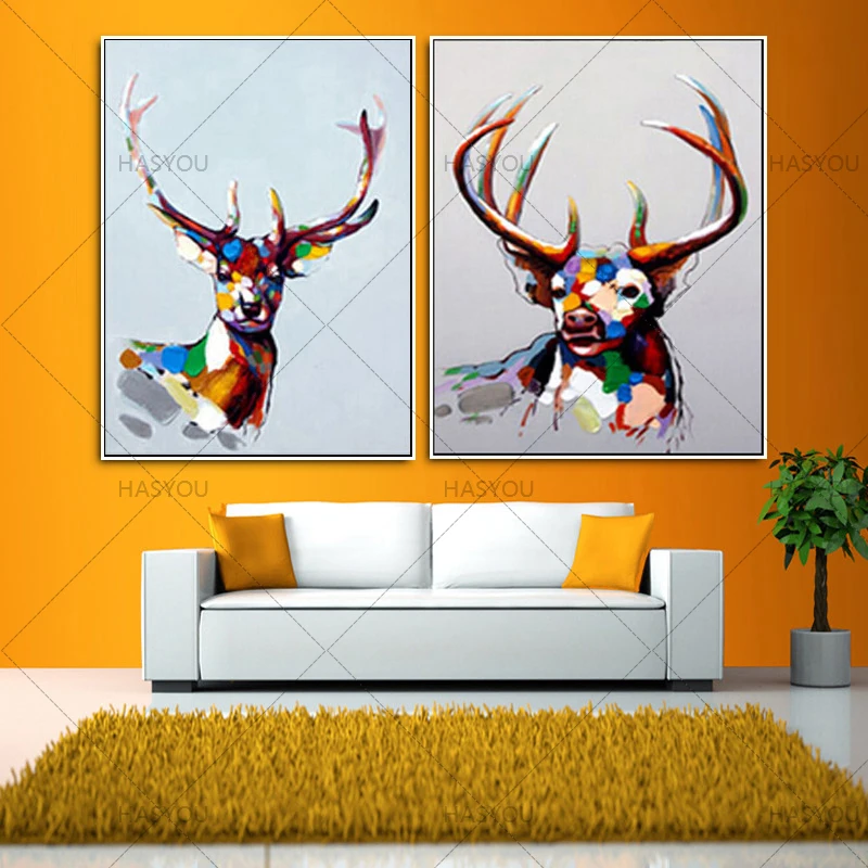 2017 ручная роспись маслом абстрактная Современная Большая настенная живопись