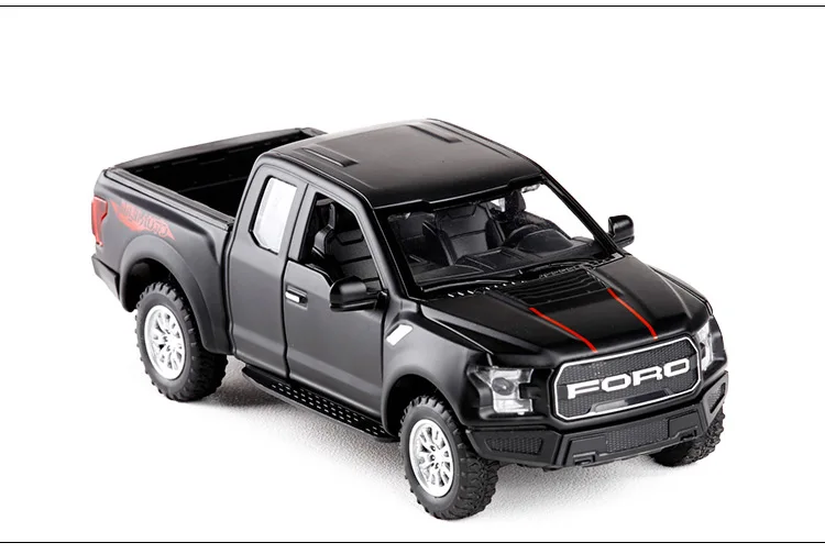1:32 F150 pick up Truck модель автомобиля из сплава металлические Литые Игрушки транспортные средства оттягиваются мигающий Звук для детей игрушки