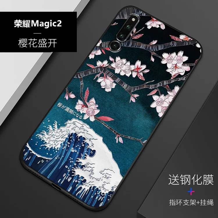 Рельефный Винтажный чехол в китайском и японском стиле для Huawei Honor Magic 2 с