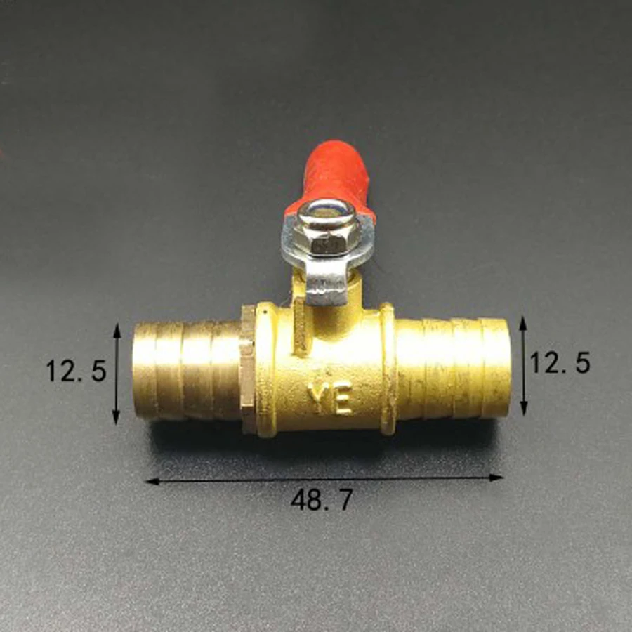 Латунный шаровой клапан 12 мм отверстие 57 PSI 7 с красной ручкой|valve water|ball valve waterball |