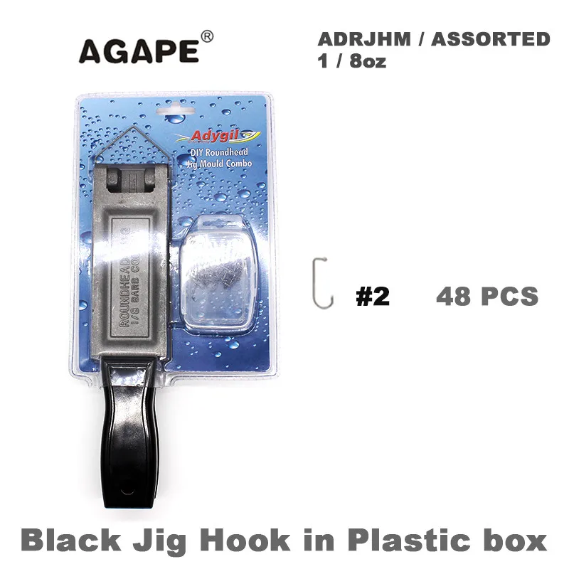 ADRJHM3.5 Agape DIY рыболовные Круглоголовые джига плесени ADRJHM/разные комбо 1/8 унций(3,5 г) 8 стаканчики для минеральных водов - Цвет: ADRJHM3.5