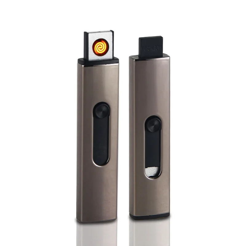 Мини Портативная металлическая USB зажигалка двухсторонняя Вольфрамовая