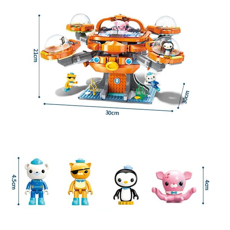Конструктор Octonauts Детский развивающий набор конструктора Octo Pod для детей|Блочные