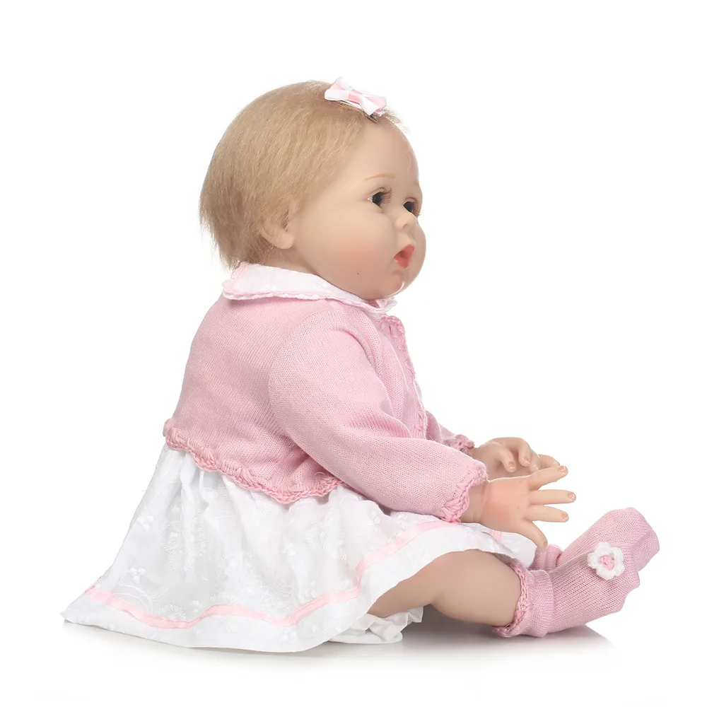 22 '&#x27Bebe живой Reborn bonecas укорененный блонд мохеровый реалистичный силиконовый Baby