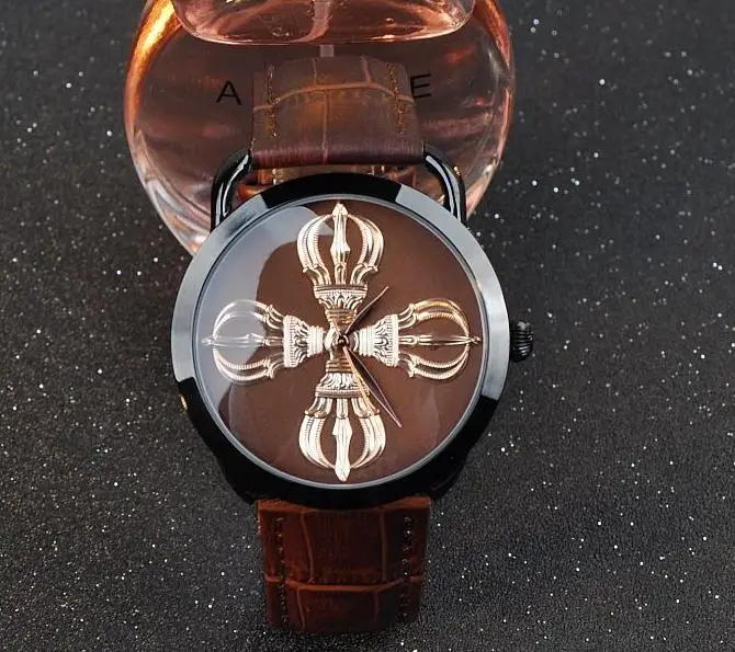 Часы наручные GUOU женские кварцевые водонепроницаемые буддийские с ремешком из