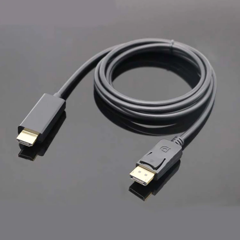 6ft 1.8M Display Port Displayport DP Male To HDMI Cable Adapter Converter for Apple Samsung PC Laptop HD Projector |