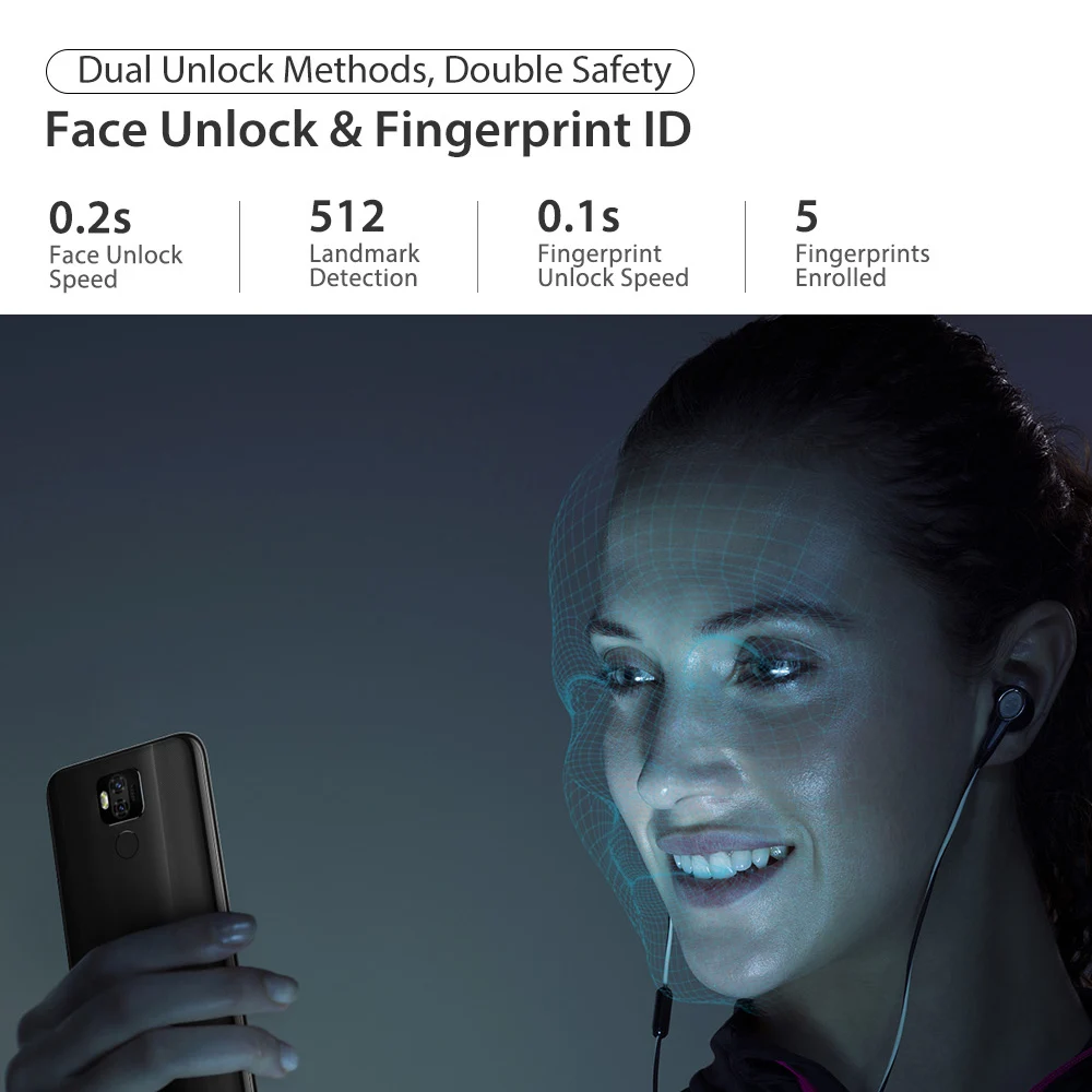 Ulefone power 6 6,3 дюймов FHD+ 4 Гб ОЗУ 64 Гб ПЗУ 16 Мп+ 16 Мп Android 9,0 Восьмиядерный 6350 мАч NFC разблокировка лица 4G смартфон