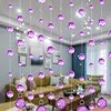 purple Европейский Креативный занавес из хрустальных бусин для гостиной, спальни, свадебные праздничные вечерние декоративные занавес из хрустальных бусин - Цвет: purple