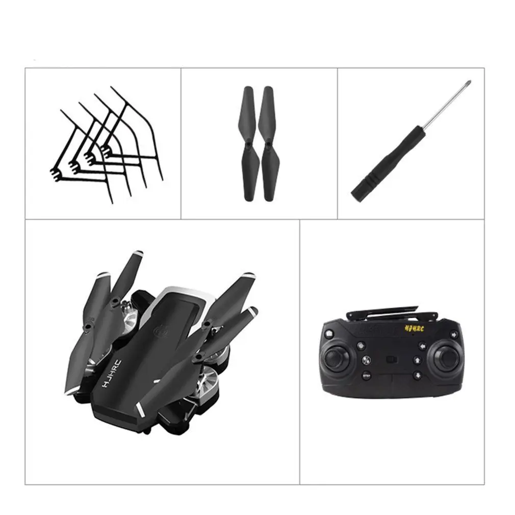 without camera Black HJ28 складной Радиоуправляемый Дрон 4 канала Wifi 2MP/5MP FPV камера Дрон высота удержания жестов фото/видео Радиоуправляемый квадрокоптер модель вертолета - Цвет: without camera Black