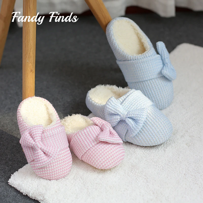 Fandy finks/женские зимние домашние тапочки Семейные Вязаные Короткие Плюшевые с