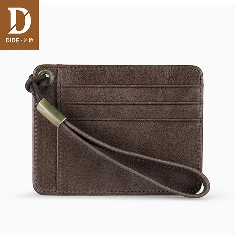 Миниатюрный кошелек DIDE из натуральной кожи для мужчин и женщин маленький