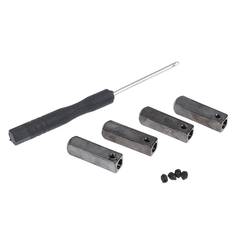 Velishy 4PCS DIY Screw On Metal Aglet Replacement Shoelaces Metal Tips Mirror Gunmetal Head For Sneakers With Screwdriver