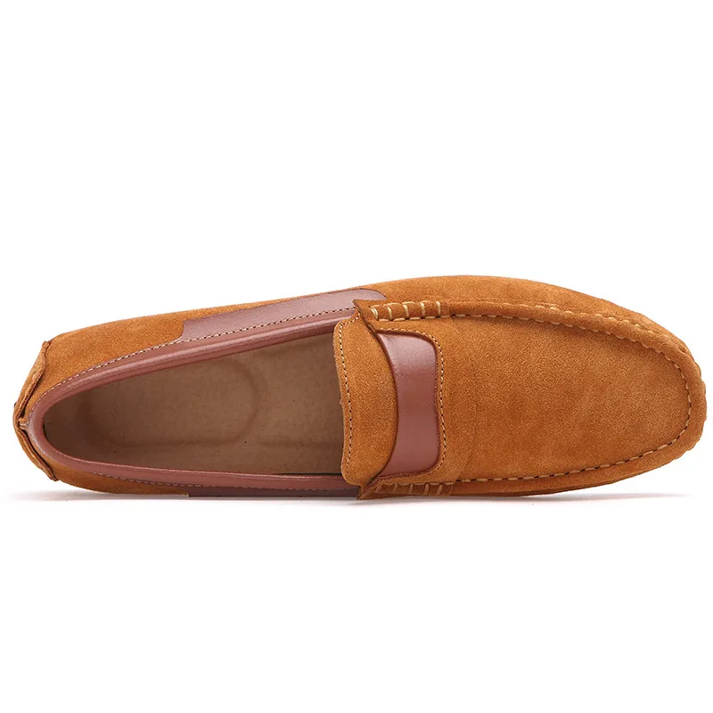 Cow Suede Shoes Men Loafers Breathable Moccasins Slip On High Quality | Обувь