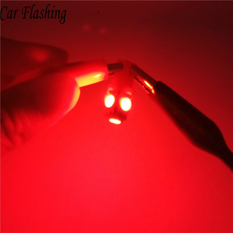 Автомобильный мигающий 100 шт. рекламный светодиод T10 5 smd 1206 5led 5SMD автомобильный