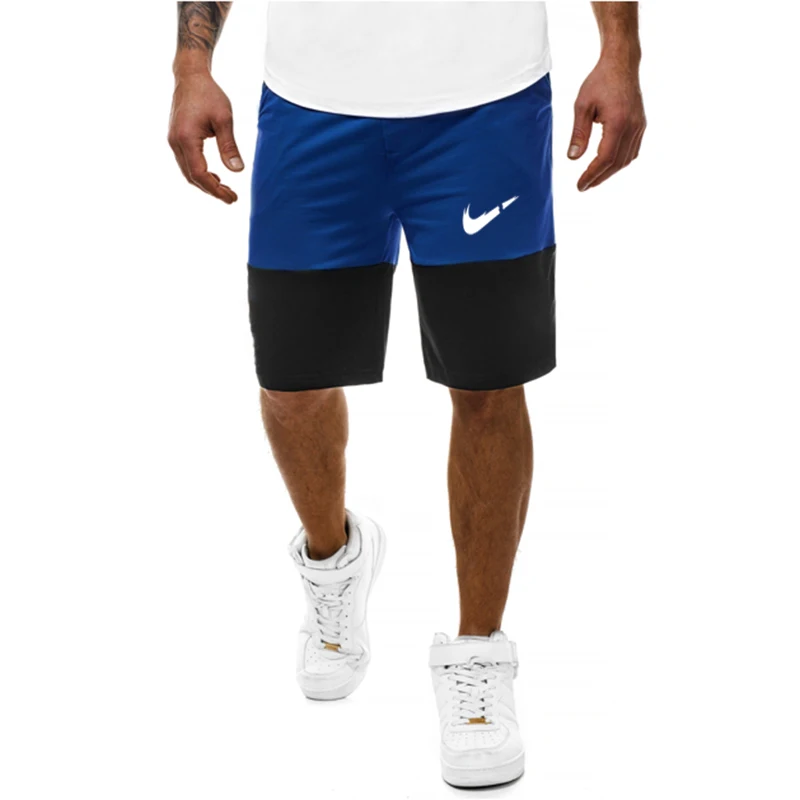 Nova Moda Homens лазер de Verao бермуды Na Altura Do Joelho лоскутное Cor APENAS quebrá подол короче спереди и длиннее сзади) Corredores Moletom Infantil Menino Homem бермуды е