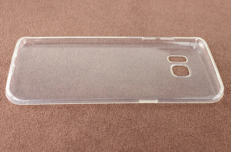 Мягкий чехол-накладка 5 дюйма для samsung Galaxy S7edge белый прозрачный Ультратонкий