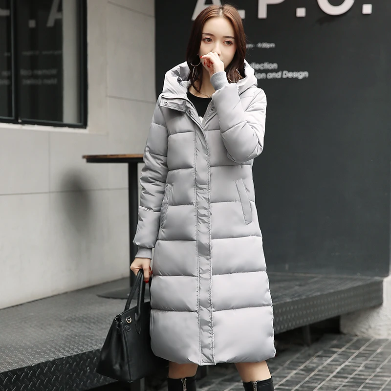 Fitaylor Новая зимняя женская пуховая хлопковая куртка теплая парка с длинным